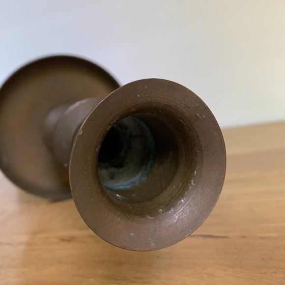 VTG 17" Tall Brass Candle Holder Bohemian Decor Boho - Picture 8 of 10